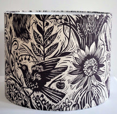 Squirrel and Sunflower Lampshade